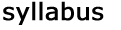 syllabus