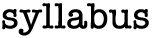 syllabus